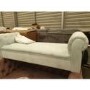 GRADE A2 - Safina End-of-Bed Bench in Light Blue Velvet with Chesterfield Armrests