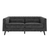 Grey Velvet 3 Seater Sofa - Lotti
