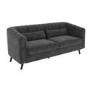 GRADE A2 - Lotti Grey Velvet 3 Seater Sofa with 2 Cushions
