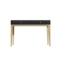 ALMOST PERFECT - Dark Grey Art Deco Dressing Table with 2 Drawers - Maya