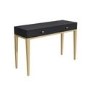 Dark Grey Art Deco Dressing Table with 2 Drawers - Maya