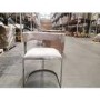 GRADE A2 - Beige Velvet Cantilever Dining Chair - Alana Boutique