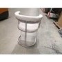 GRADE A2 - Beige Velvet Cantilever Dining Chair - Alana Boutique
