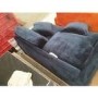 GRADE A2 - Navy Blue Velvet 2 Seater Sofa - Payton
