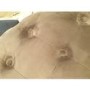 GRADE A2 - Large Dark Grey Velvet Chesterfield Pouffe Stool - Xena