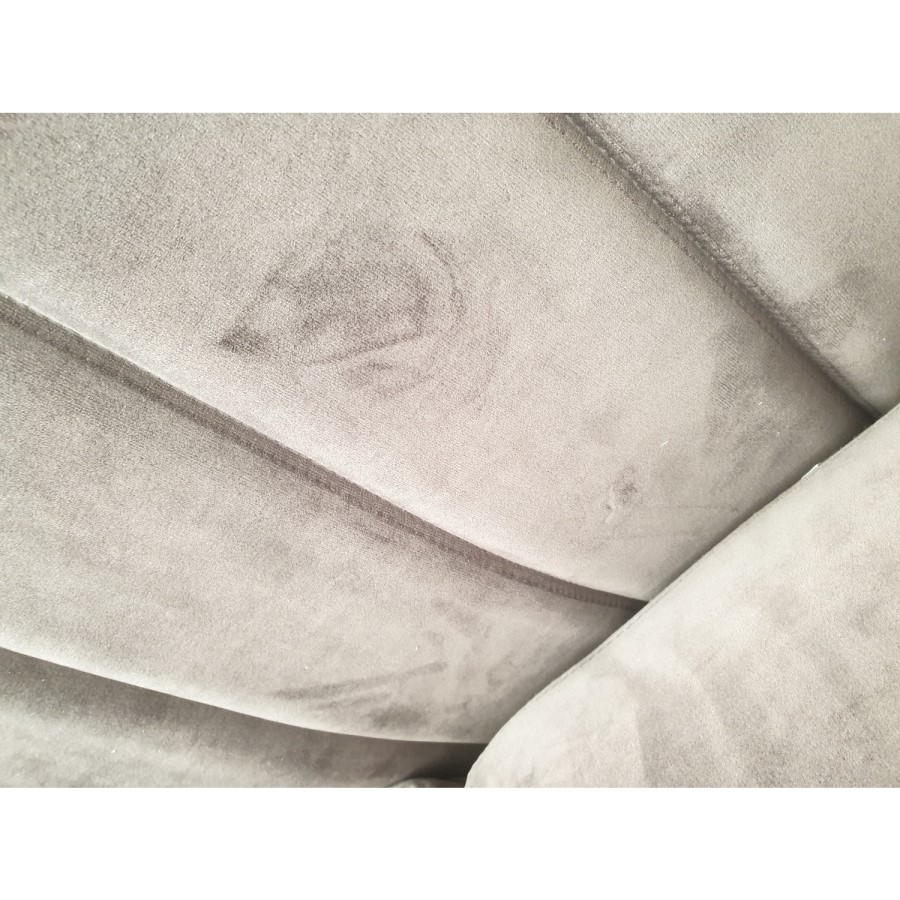 GRADE A2 - Dark Grey Quilted Velvet 2 Seater Sofa - Lotti