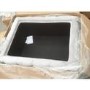 GRADE A2 - Silver Grey Vevlet Ottoman Coffee Table with Button Detail - Clio