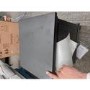 GRADE A2 - Black and Gold Wooden Bedside Table with 2 Drawers - Georgia