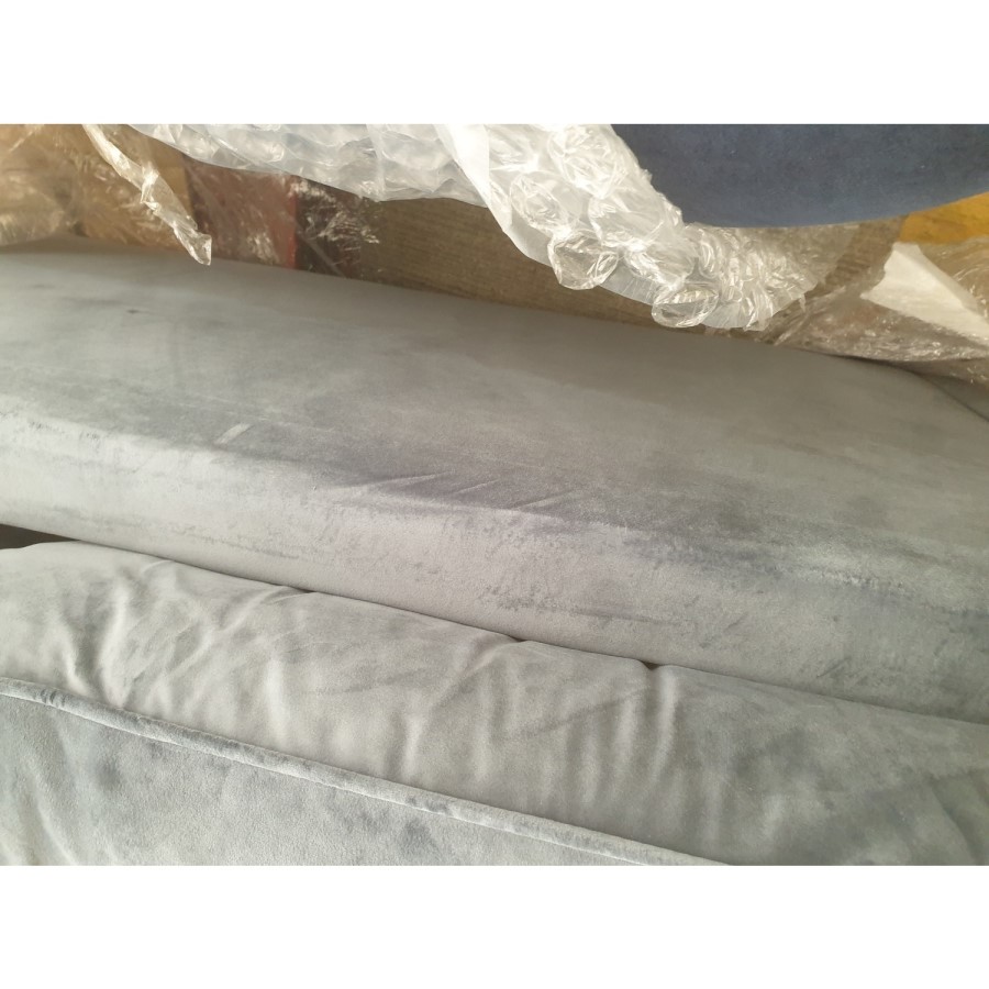 GRADE A2 - Petrol Blue Velvet 2 Seater Sofa Bed - Payton