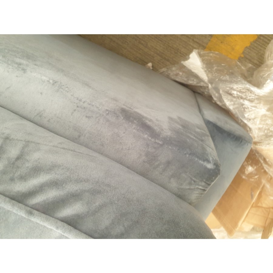 GRADE A2 - Petrol Blue Velvet 2 Seater Sofa Bed - Payton