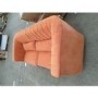 GRADE A2 - Orange Velvet 3 Seater Sofa - Lotti