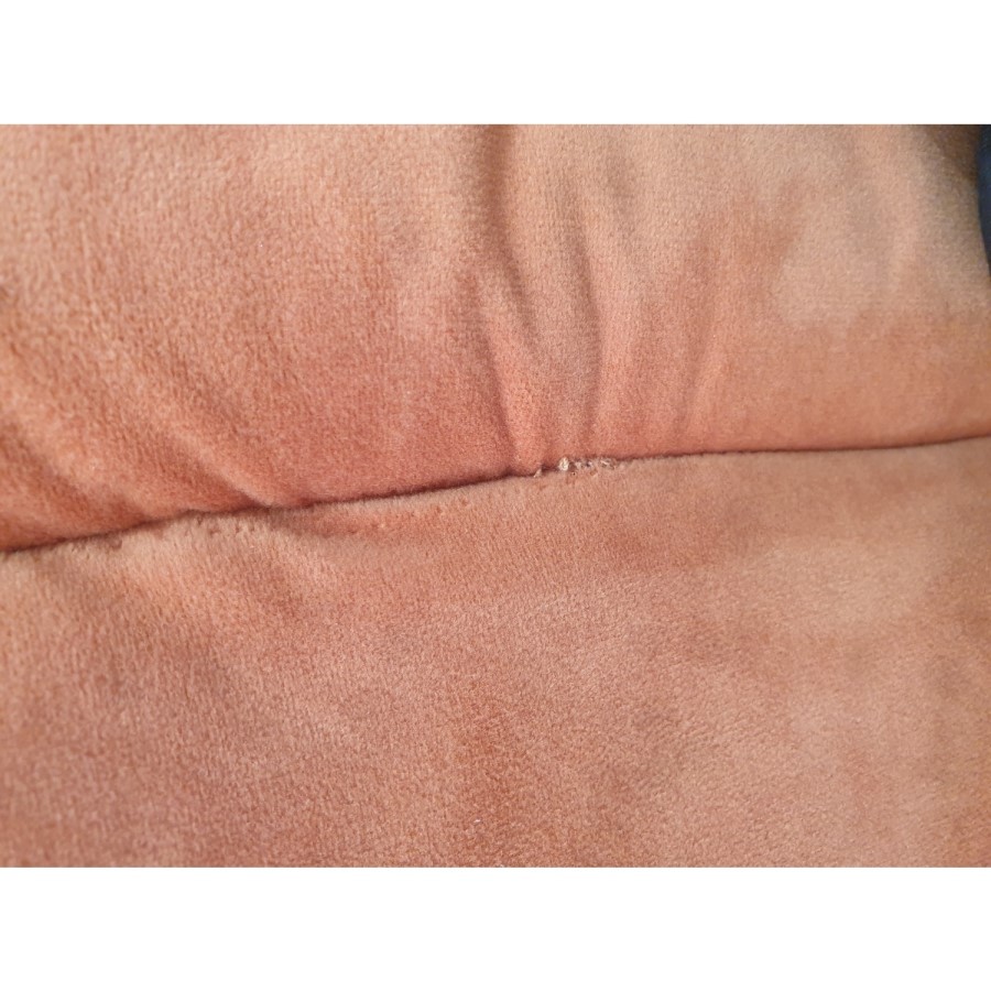 GRADE A2 - Orange Velvet 3 Seater Sofa - Lotti