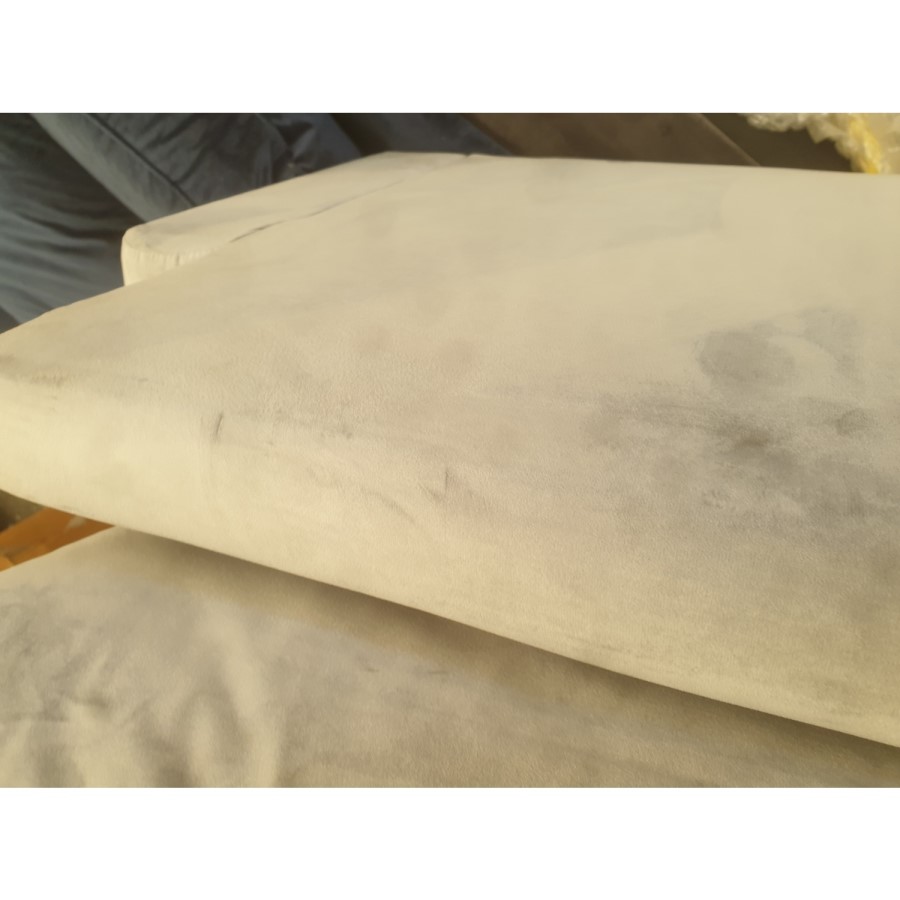 GRADE A2 - Silver Grey Velvet Armchair - Payton