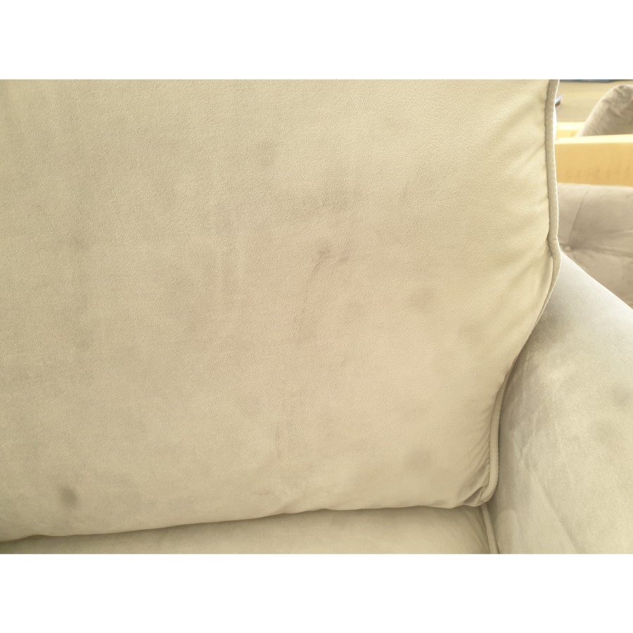 GRADE A2 - Silver Grey Velvet Armchair - Payton