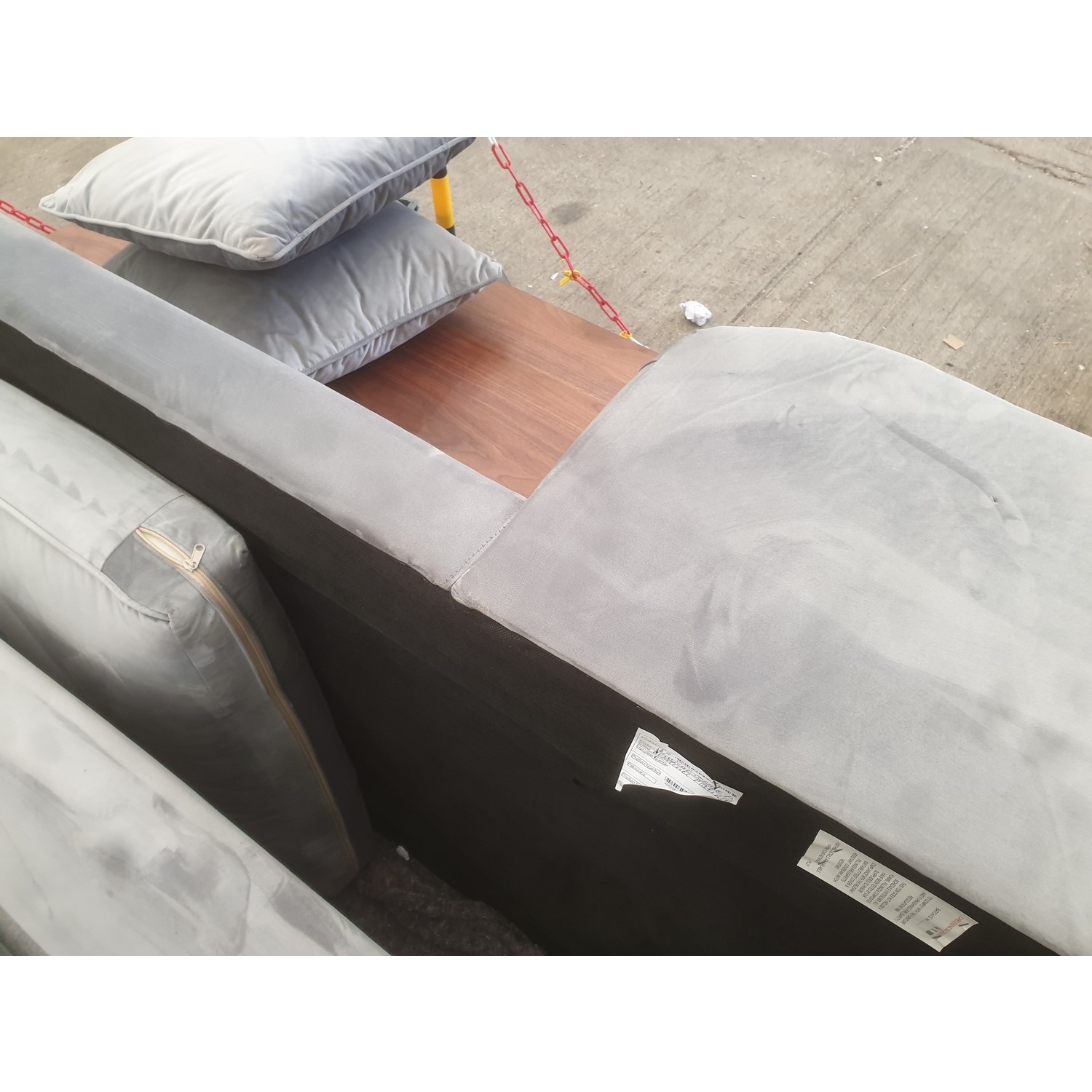 GRADE A2 - 3 Seater Right Hand Facing L Shaped Sofa in Silver Grey ...