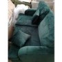 GRADE A2 - 2 Seater Pull Out Sofa Bed in Dark Green Velvet - Payton
