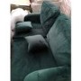 GRADE A2 - 2 Seater Pull Out Sofa Bed in Dark Green Velvet - Payton