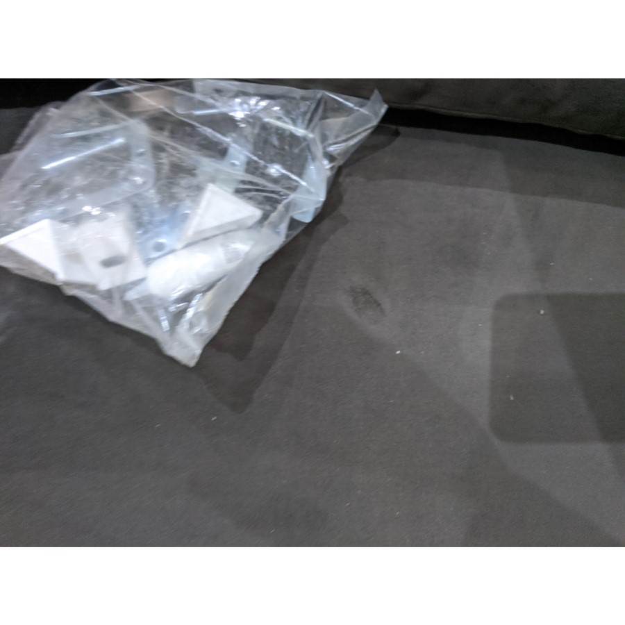 GRADE A2 - Dark Grey Quilted Velvet 2 Seater Sofa - Lotti