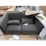 GRADE A2 - Dark Grey Quilted Velvet 2 Seater Sofa - Lotti