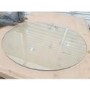 GRADE A2 - Round Glass Dining Table with Mirrored Legs - Seats 4 - Alana Boutique