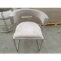 GRADE A2 - Beige Velvet Cantilever Dining Chair - Alana Boutique