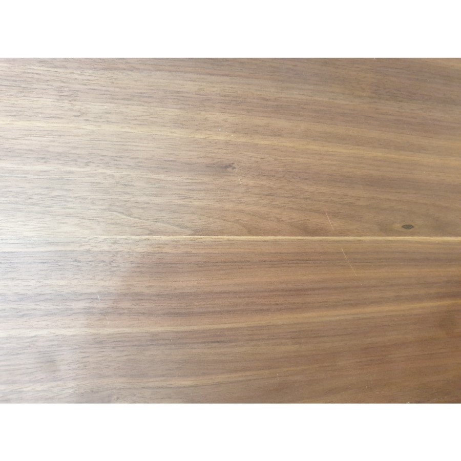 GRADE A3 - Walnut Dining Table with Black Metal Legs - Seats 6 - Cooper