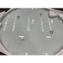 GRADE A2 - Round Glass Dining Table with Mirrored Legs - Seats 4 - Alana Boutique