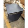 GRADE A2 - Navy Bedside Table with 3 Drawers and a Gold Trim - Isabella