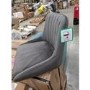 GRADE A2 - Charcoal Velvet Kitchen Stool with Back - 66cm - Macie