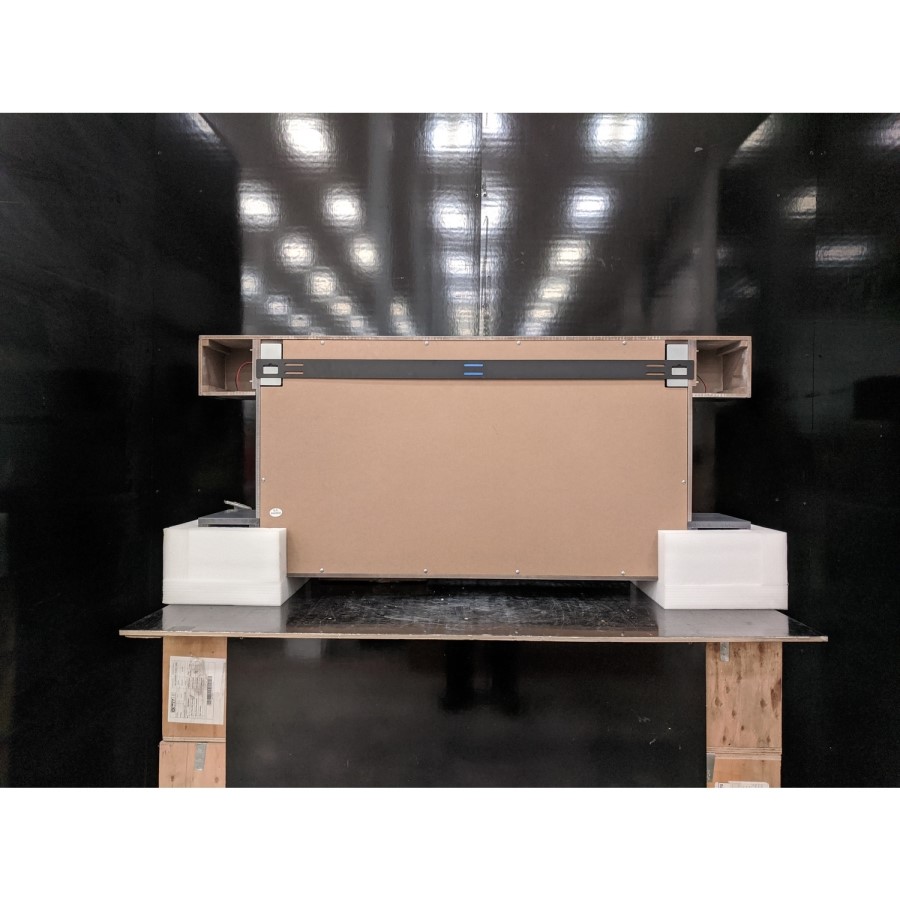 GRADE A2 - Grey Wall Mounted Electric Fireplace Suite with LED Lights - Amberglo