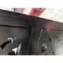 GRADE A2 - Black Boho Wooden Mirrored 2 Drawer Bedside Table - Alexis