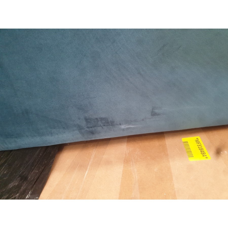GRADE A2 - Teal Blue Velvet 2 Seater Sofa - Payton