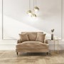 GRADE A2 - Beige Velvet Loveseat - Payton