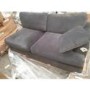 GRADE A2 - 3 Seater Left Hand Facing L Shaped Sofa in Charcoal Grey Velvet - August