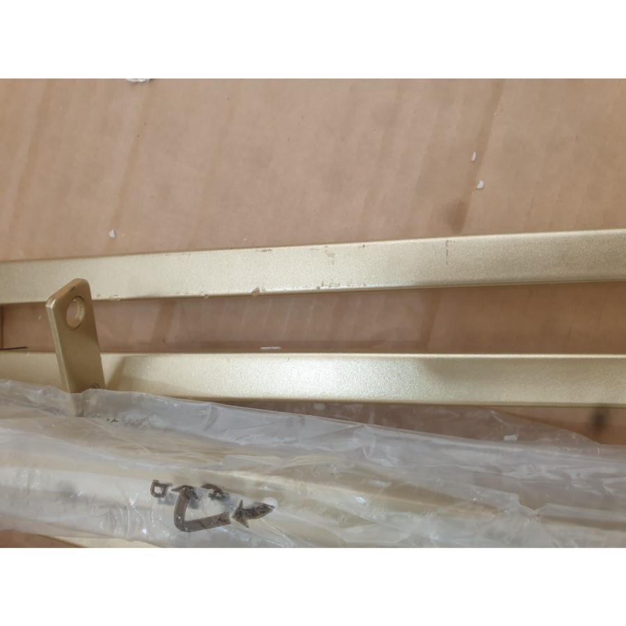 GRADE A2 - White Marble Hexagon Nest of 3 Tables with Gold Base - Foster