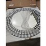 GRADE A2 - Silver Diamond Round Wall Mirror - Jade Boutique