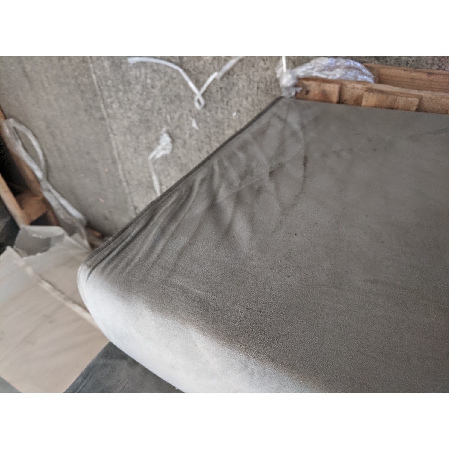 GRADE A2 - Grey 3 Seater L Shaped Sofa in Velvet - Left Hand Facing ...