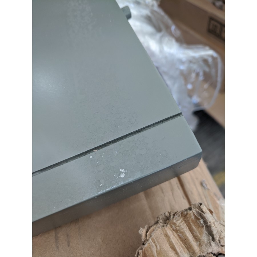 GRADE A2 - Narrow Grey Console Table with Drawers - Elms