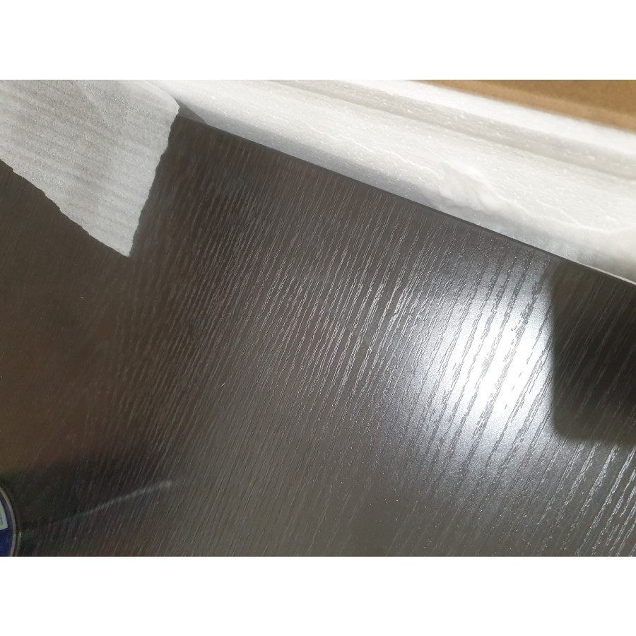 GRADE A2 - Black Wood Dining Table - Seats 6 - Rochelle