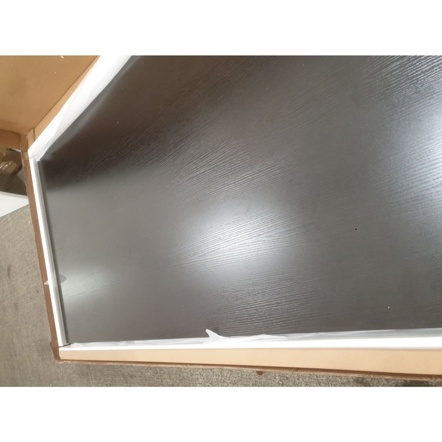 GRADE A2 - Black Wood Dining Table - Seats 6 - Rochelle