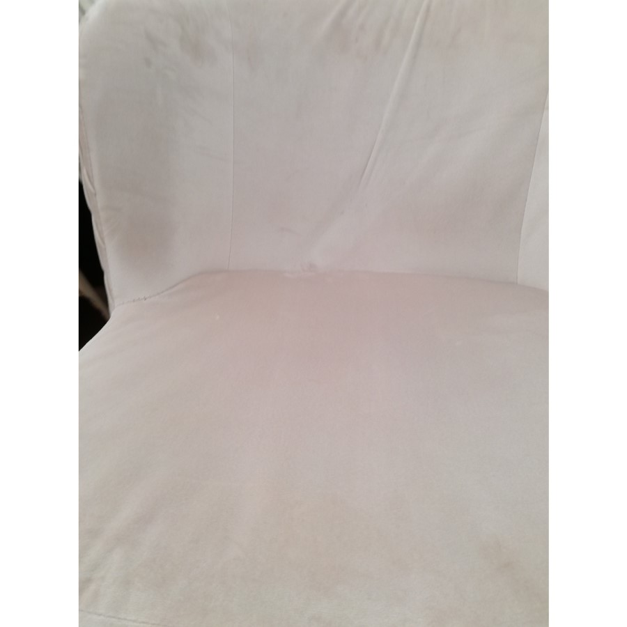 GRADE A2 - Beige Velvet Pleated Swivel Office Chair - Holly