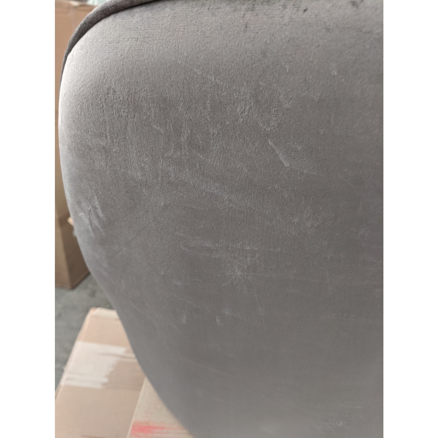 GRADE A2 Set of 2 Grey Velvet Dining Tub Chairs Logan Furniture123