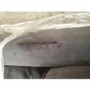 GRADE A2 - Charcoal Grey Velvet 3 Seater Sofa - Payton