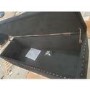 GRADE A2 - Black Velvet Ottoman Blanket Box with Stud Detail - Safina