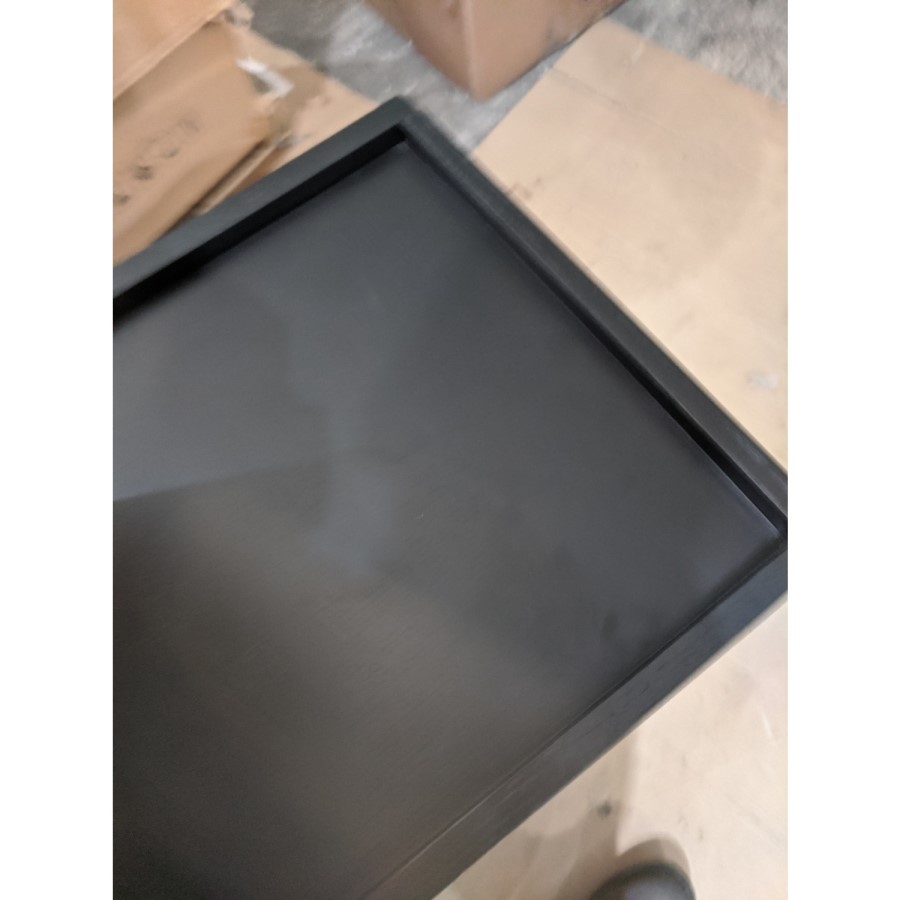 GRADE A2 - Large Black Oak Sideboard - 4 Doors - Helmer