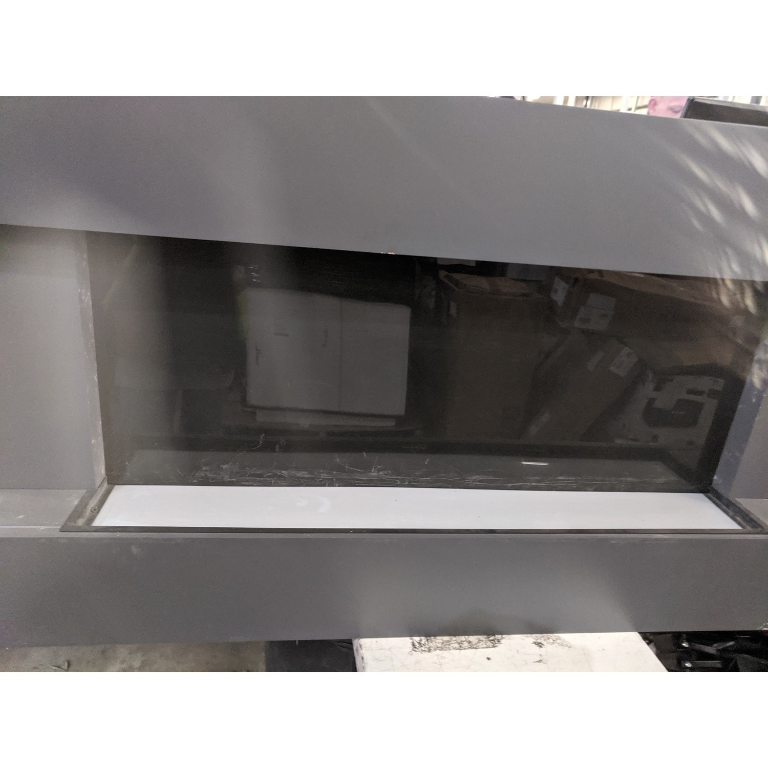 GRADE A2 Grey Wall Mounted Electric Fireplace Suite with LED Lights