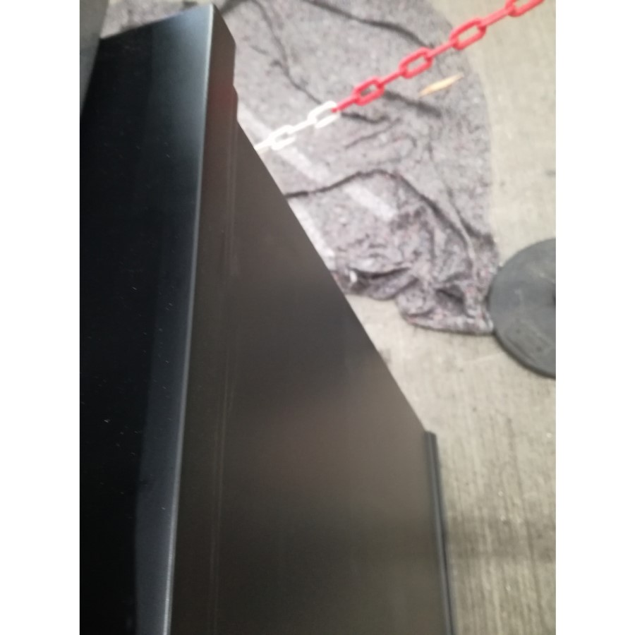 GRADE A2 - Tall Black Painted Chest of 5 Drawers - Georgia