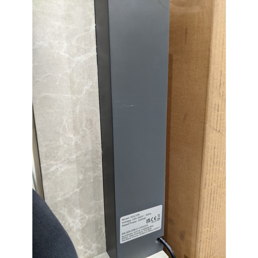 GRADE A2 - Beige Concrete Effect Freestanding Alexa Electric Fireplace - Amberglo