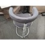 GRADE A2 - Grey Velvet Cantilever Kitchen Stool with Back - 66cm - Alana Boutique