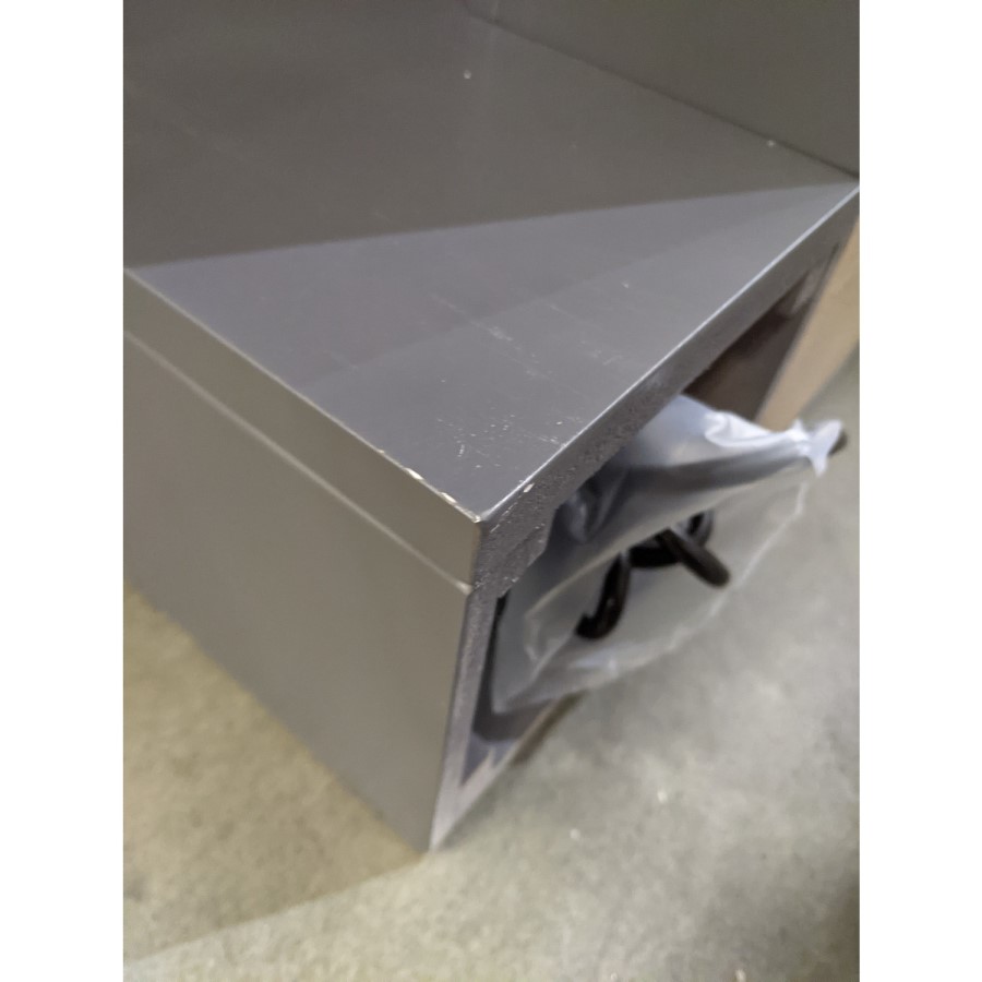 GRADE A2 - Grey Wall Mounted Electric Fireplace Suite with LED Lights - Amberglo